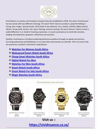 Smart Watch For Sale South Africa