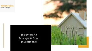 Is Buying An Acreage A Good Investment