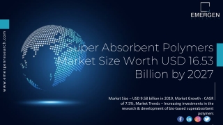 Super Absorbent Polymers Market