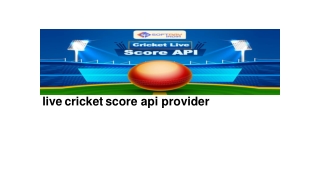 LIVE cricket score api provider