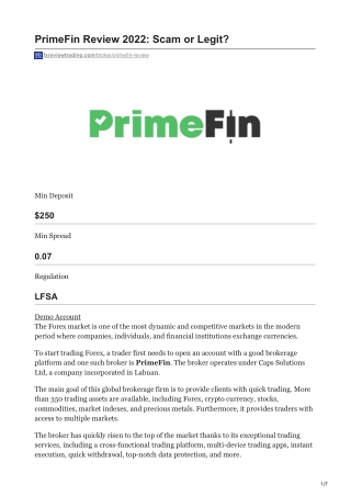 PrimeFin Review 2022: Scam or Legit?