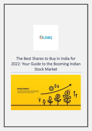 The Best Shares to Buy in India for 2022