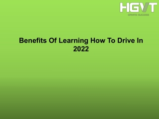 Benefits Of Learning How To Drive In 2022