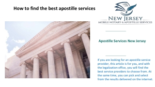 How to find the best apostille services