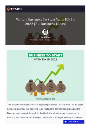 Which Business To Start With 10k In 2022 [7   Business Ideas]