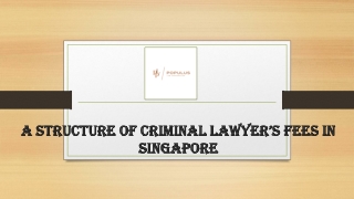 A Structure of Criminal Lawyer’s Fees in Singapore