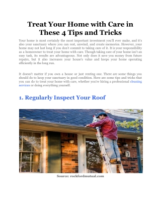 Treat Your Home with Care in These 4 Tips and Tricks