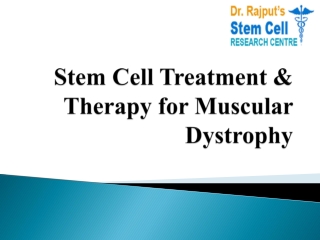 Stem Cell Therapy & Treatment for Muscular Dystrophy