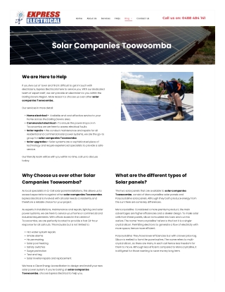 Solar Companies Toowoomba