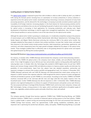 Optical Sorter Market