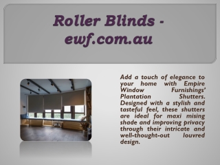 Roller Blinds - ewf.com.au