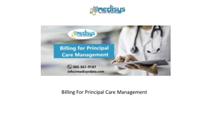 Billing For Principal Care Management