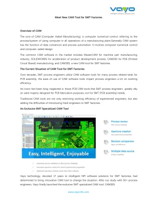 Meet New CAM Tool-an exclusive SMT specialized CAM tool