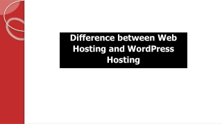 Difference between Web Hosting and WordPress Hosting