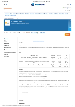 ULS 2022 Primary Care Overview CME _ eMedEvents