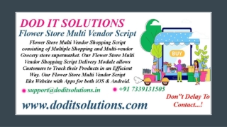 Readymade Flower Store Multi Vendor System - DOD IT SOLUTIONS