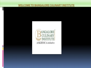 Culinary Course in Bangalore