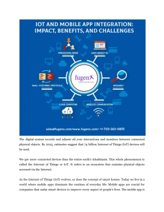 IoT And Mobile App Integration Impact, Benefits, And Challenges