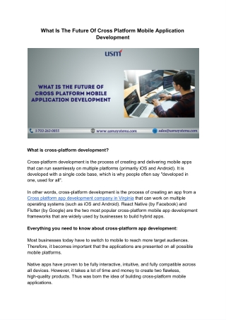What Is The Future Of Cross Platform Mobile Application Development