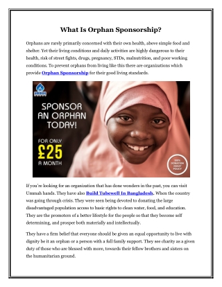 What Is Orphan Sponsorship?