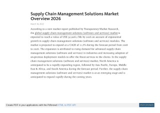 Supply Chain Management Solutions Market Overview 2026