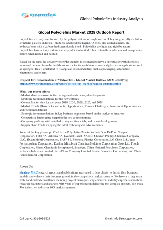 Polyolefins Market Forecasts to 2028