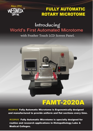 FULLY AUTOMATIC ROTARY MICROTOME 3 Famt-2020A new