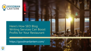 Here’s How SEO Blog Writing Services Can Boost Profits for Your Restaurant