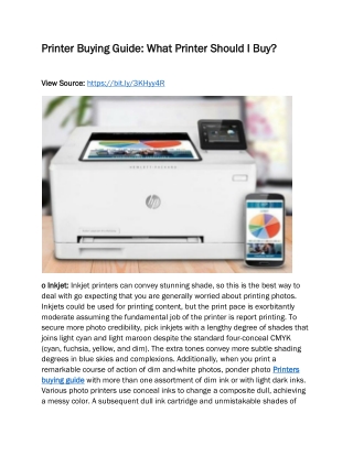 Printer Buying Guide