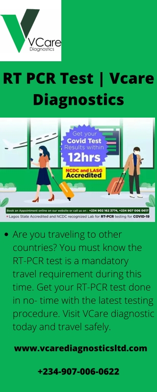 RT PCR Test  Vcare Diagnostics