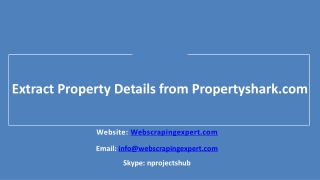 Extract Property Details from Propertyshark.com