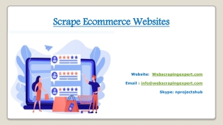 Scrape Ecommerce Websites
