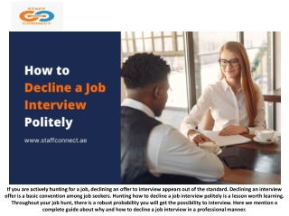 How To Decline A Job Interview Politely