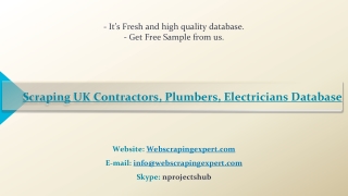 Scraping UK Contractors, Plumbers, Electricians Database