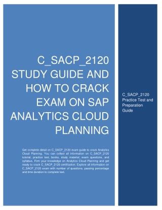 C_SACP_2120 Study Guide and How to Crack Exam on SAP Analytics Cloud Planning