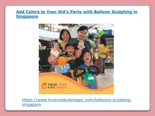 Add Colors to Your Kid’s Party with Balloon Sculpting