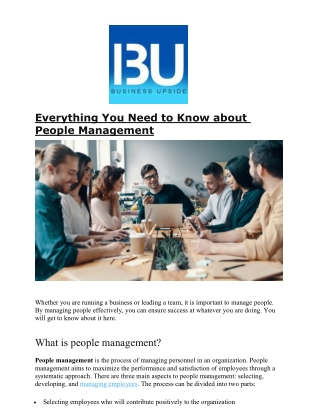 Everything You Need to Know about People Management