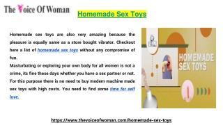 Homemade Sex Toys