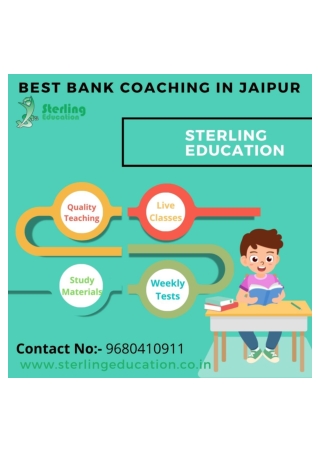 Best Bank Coaching In Jaipur Sterling Education