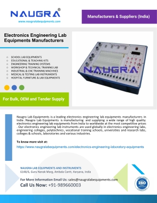 Electronics Engineering Lab Equipments Manufacturers