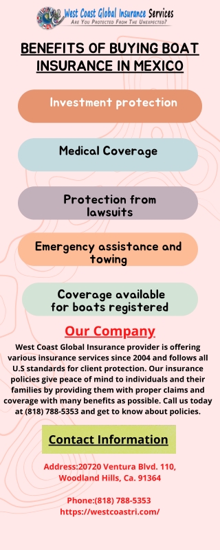 Benefits of buying Boat Insurance in Mexico