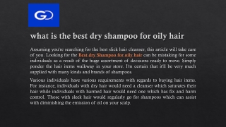 what is the best dry shampoo for oily