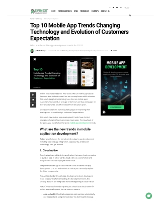 Mobile App Development Trends