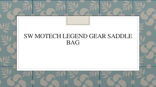 sw motech legend gear saddle bag