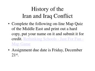 History of the Iran and Iraq Conflict