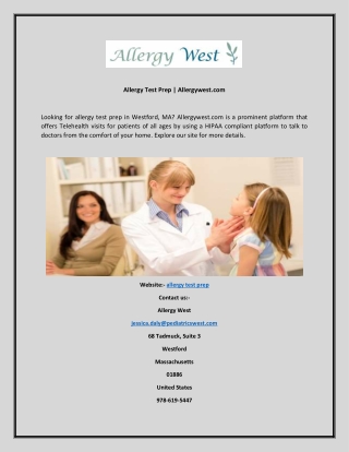 Allergy Test Prep  Allergywest