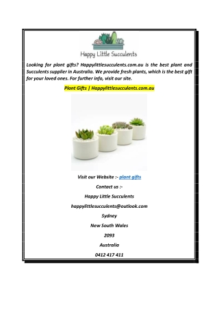 Plant Gifts  Happylittlesucculents.com.au