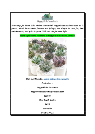 Plant Gifts Online Australia  Happylittlesucculents.com.au