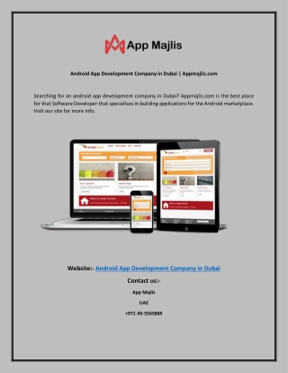 Android App Development Company in Dubai  Appmajlis