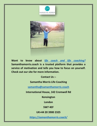 Life Coach And Life Coaching | Samanthamorris.coach